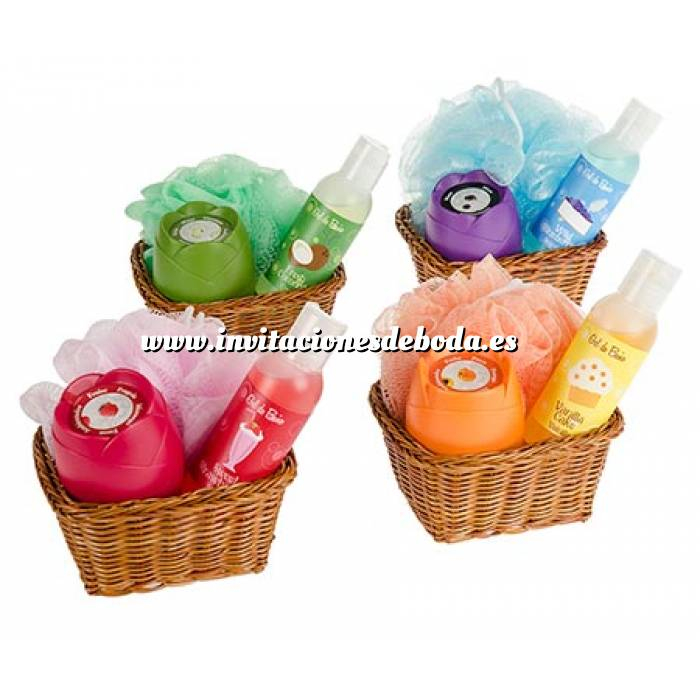 Imagen Baño y aromas Set de baño en cesta de mimbre (Últimas Unidades) 