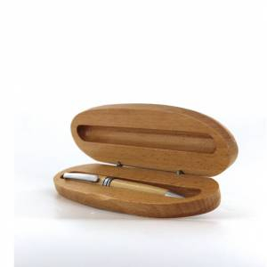 Boligrafos - Bolígrafo imitacion madera Haya con caja madera Haya 