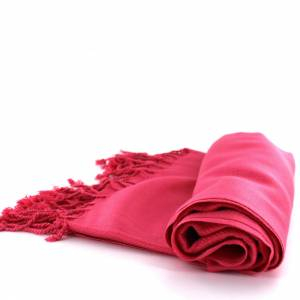 Pashminas - Pashmina Lisa CALIDAD SUPERIOR - Color ROSA CHICLE - CORAL (Pasmina) 